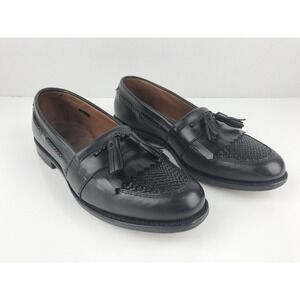 Allen Edmonds CODY Loafers Mens Black Leather Tassel Kiltie‎ Size 10.5 D USA